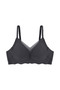 Non-wired Laser Cut Detailed Low-Cut Crossed Tulle Piece Stitch-Free Bra Set