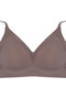 Non-wired Laser Cut Detailed Low-Cut Crossed Tulle Piece Stitch-Free Bra Set - 2