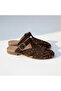 Coffee Suede Pin Detailed and Buckled Women's Square Toe Sabo Slipper - 6