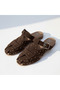 Coffee Suede Pin Detailed and Buckled Women's Square Toe Sabo Slipper - 5