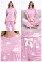 Women's Sheep Patterned Viscose Pajama Set - 2