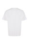 Men's White Loose Fit Embroidered Crew Neck T-Shirt - 2
