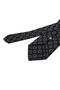 Black Motif Pattern Classic Tie with Handkerchief Kk13569 - 3