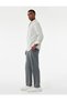 Linen Cotton Blend Trousers with Lace-Up Waist and Pocket Detail