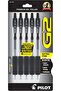 G2 Premium Refillable and Retractable Rolling Ball Gel Pens, Extra Fine Point, Black Ink, 5-Pa