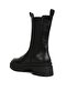 Women Elasticated Gussets Lug Sole Boots in Black - 3