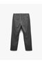 Linen Cotton Blend Trousers with Lace-Up Waist and Pocket Detail - 4