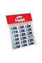 Hi-Polymer Eraser, 18 Pcs, White/Blue/Red - 2