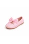 Girl's Butterfly Bow Pink Glitter Ballerina Ballet Shoes - 2