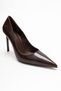 Velori̇en Brown Leather Women's Heeled Shoes - 3