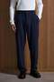 Men's Baggy Fit Fabric Baggy Trousers Navy Blue