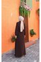 Jacket Buttoned Gilet Dress Coffee Hnt8590 - 8