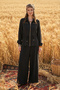 Staple Detail Jacket Pants Skirt Suit 1049 Black - 4