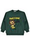Awesome Aslan Printed 2-5 Years Old Sweatshirt Km - Green 5-6 Years Old