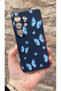 Samsung Galaxy S26 Ultra Compatible Blue Butterfly Patterned Silicone Shock-Absorbing Classic Protected Case