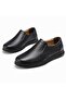 Genuine Leather Orthopedic Gel Sole Soft Casual Men's Black Transitional Oxford Dad Shoes - 4
