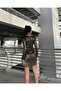 Sequin Sequin Velvet Fabric Slit Detail Mini Dress - 4