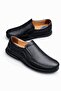 Genuine Leather Orthopedic Gel Sole Soft Casual Men's Black Transitional Oxford Dad Shoes - 5