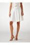 Pleated mini sweater skirt