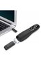 Wireless presentation remote control with red laser 12m, USB, Windows/Linux/Mac compatible, black - 3