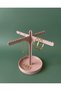 Jewelry Stand & Jewelry Organizer with Tray - Pink Modern Necklace Hanger and Organizer with Ring Tray - 2