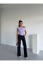 Women's Lilac Side Draped Boat Neck Sandy Blouse Hzl25S-Fry123201 - 2
