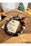 Black Agate and Amber Natural Stone Bracelet - 2