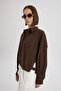 Numen Slit Detail Brown Short Shirt - 3