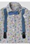 Baby Boy Bow Tie Suspender Shorts Set Patterned Stylish Baby Set with Shirt - 2