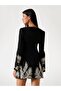 Embroidered bodycon mini dress - 3