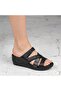 (Clavi) Genuine Leather Daily Women's Slipper Black - 2