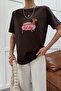 Hot Dog Embroidered Tshirt Coffee - 3