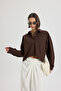 Numen Slit Detail Brown Short Shirt