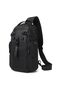 Water-Resistant Oxford Tactical Anti-Theft Sling Bag, 40x14x22cm, Large Capacity, Black, 9844
