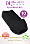 women's 100% cotton high waist black heart patterned panties 10-pack - 2