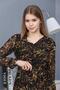 Women's Patterned Button Detailed Chiffon Dress Dprssn38 - Black - 5