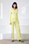 Yellow Buttoned Spanish Sleeve Slit Detailed V Viscose Knitwear Cardigan - 5