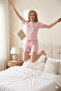 Pink Striped Short Sleeve Shorts Pajamas Set - 5
