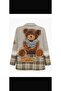 Women's Printed Teddy Bear Blazer Jacket - 6