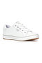 Women's Center III Lace Up Leather Casual Sneaker White - 3