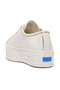 Women's Triple Up Leather Piping Casual Sneaker White - 6