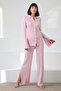 Pink Buttoned Spanish Sleeve Slit Detailed V Viscose Knitwear Cardigan - 6