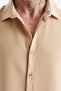 Men's Double Fabric Long Sleeve Shirt and Elastic Waist Pants Set - 4