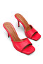 Vega Luce Women's Thin Heeled Slippers 0012712 Red Skin - 4