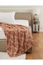 Brown Printed Fleece Blanket (Single Size)