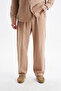 Men's Koton Linen Blended Long Sleeve Apaj Collar Shirt, Elastic Waist Pants Set - 6