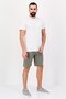 Men Solid Basic Shorts, Olive - 4