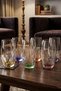 Special Handmade Colored Base Barel Handcrafted Cornered Soft Drink Cup – Modern Stylish Glass 6 Pieces - 2