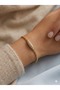 3S Gold Steel Bracelet with Twisted Detail