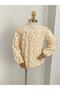 Girl's Floral Print Eyelet Embroidery Collared Cotton Linen Shirt - 4